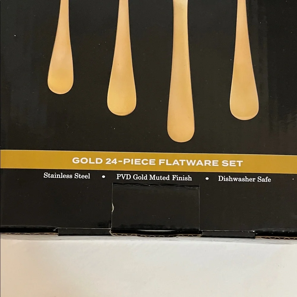 Jones New York Aurora Gold 24-piece Flatware Set Collection